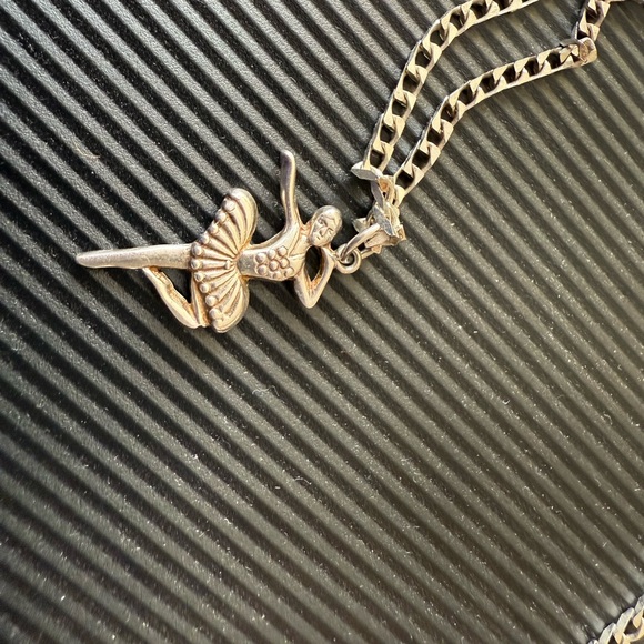 Sterling silver 9.5” chain and ballerina charm - Picture 2 of 4